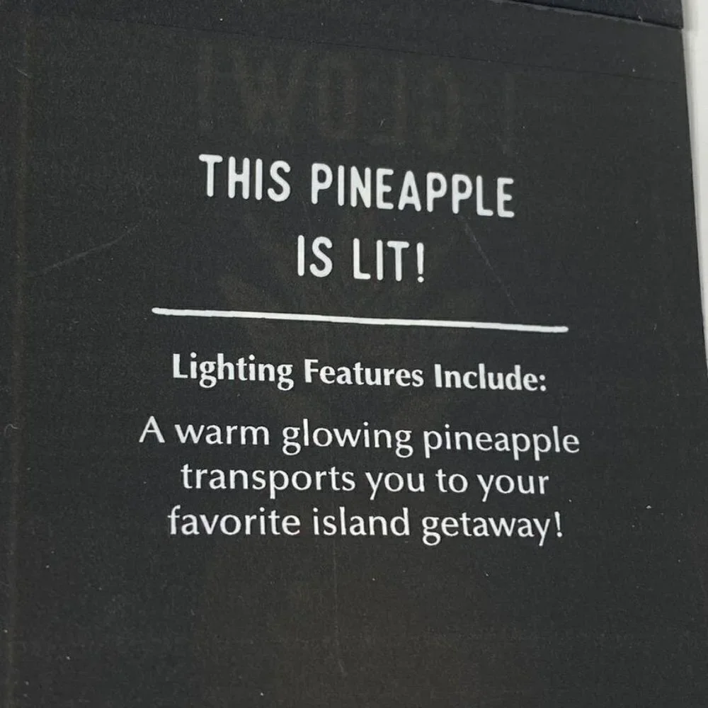 Bath & Body Works Gold Pineapple Fiber Optic Glow Wallflower Night Light Plug